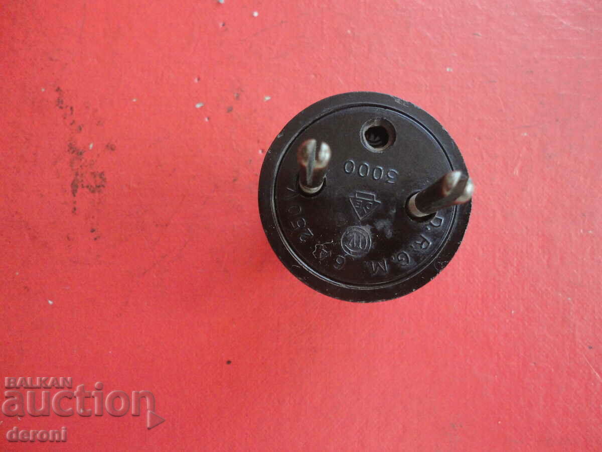 Vintage German DRGM Wehrmacht 2 Bakelite Plug - 6 Vintage German DRGM Wehrmacht 2 Bakelite Plug - 6