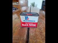 An old box of McCormick White Pepper