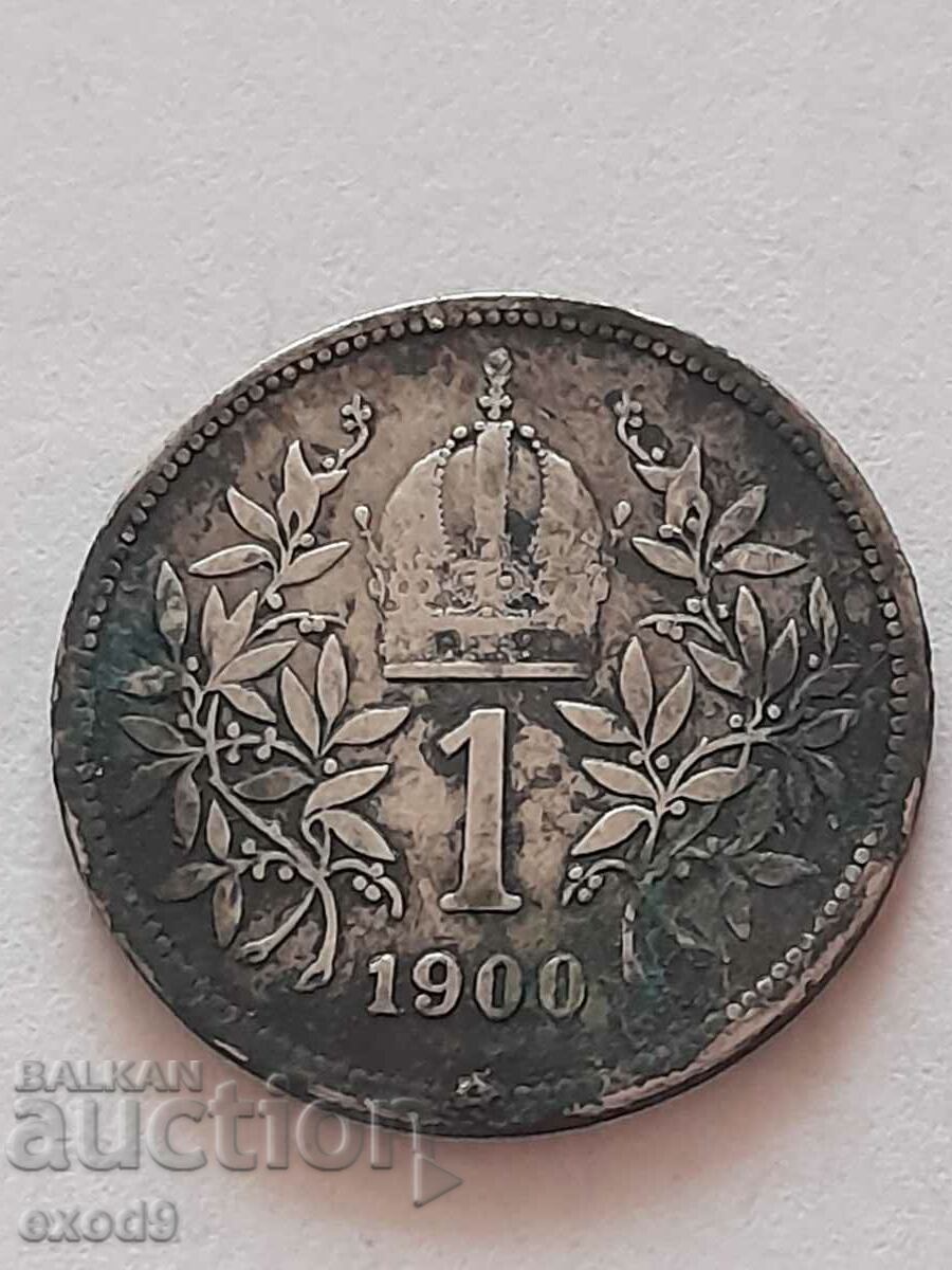 Silver, coin 1 Korona 1900