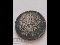 Silver, coin 1 Korona 1900