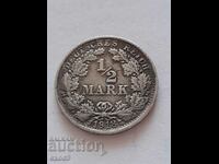 Silver, coin 1/2 Mark 1918