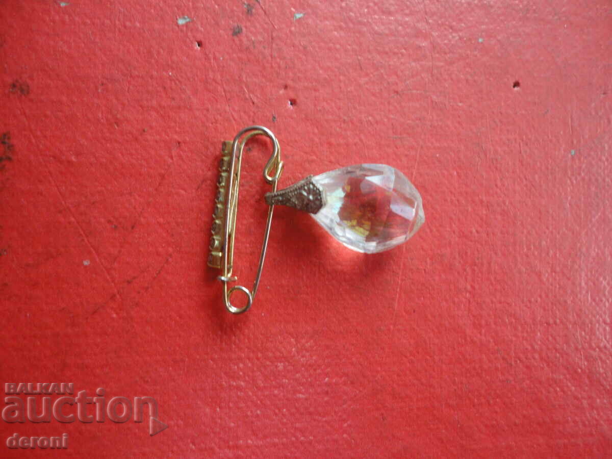 Silver locket with brooch - 5