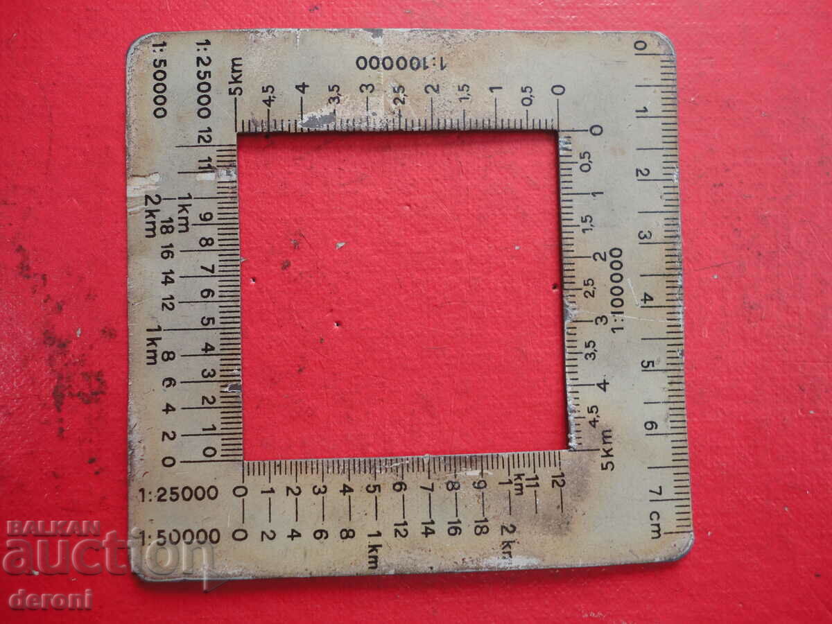 Delivery of German army metal line ruler scale and km Delivery of German army metal line ruler scale and km