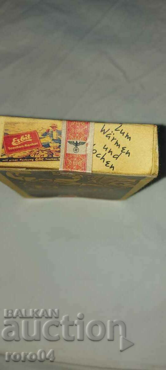 Auction ESBIT - DRY ALCOHOL - WWII - NEW Auction ESBIT - DRY ALCOHOL - WWII - NEW