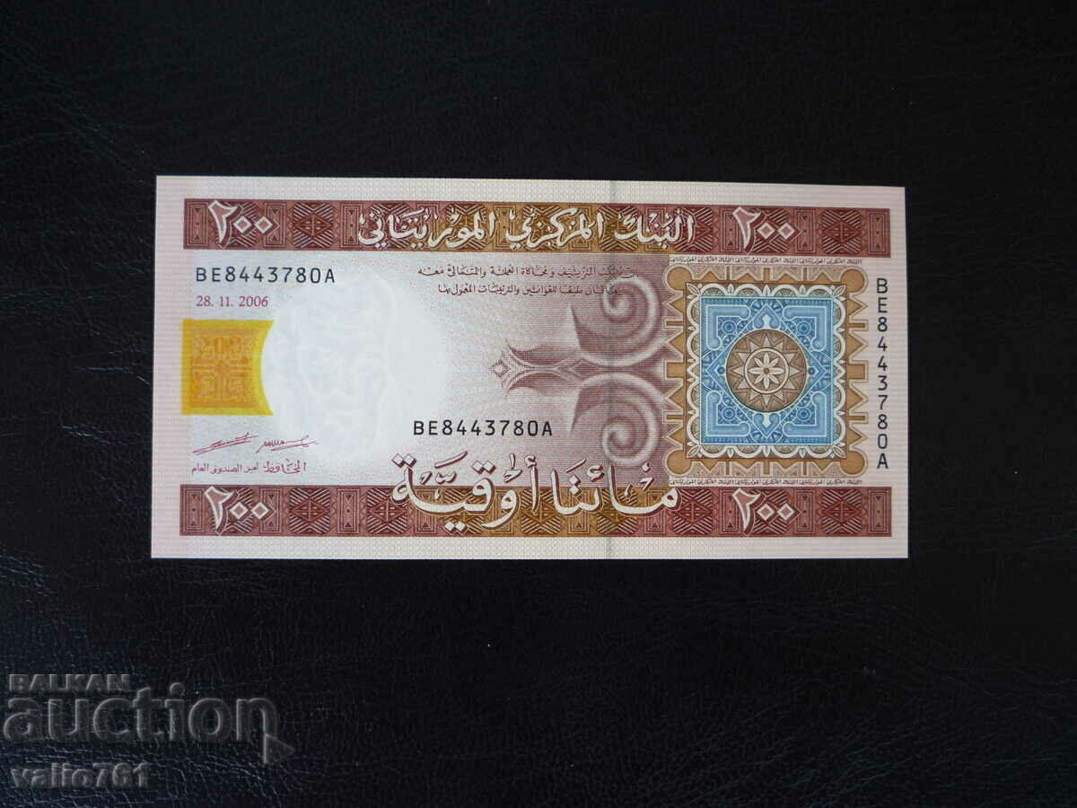 MAURITANIA 200 OGUIA 2006 NEW UNC MAURITANIA 200 OGUIA 2006 NEW UNC