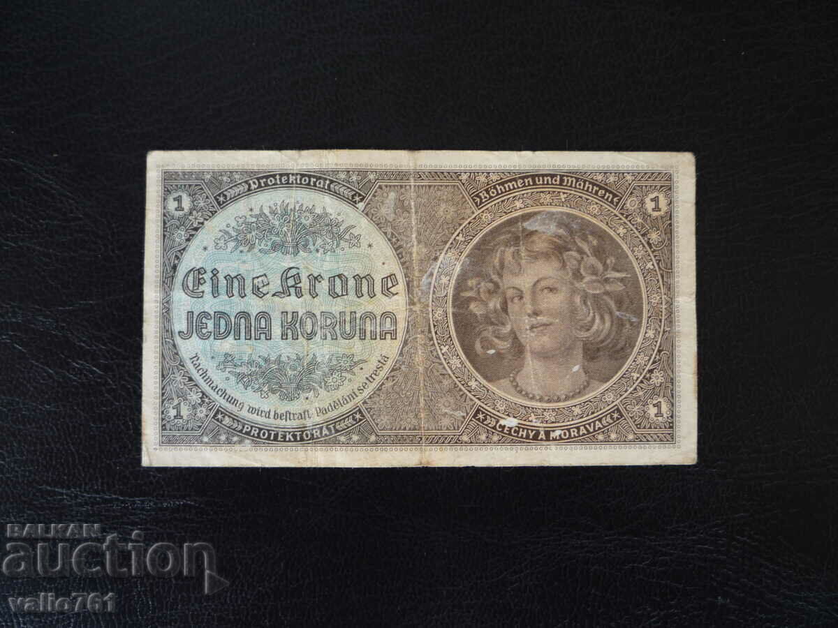BOHEMIA AND MORAVIA 1 KRON BOHEMIA AND MORAVIA 1 KRON