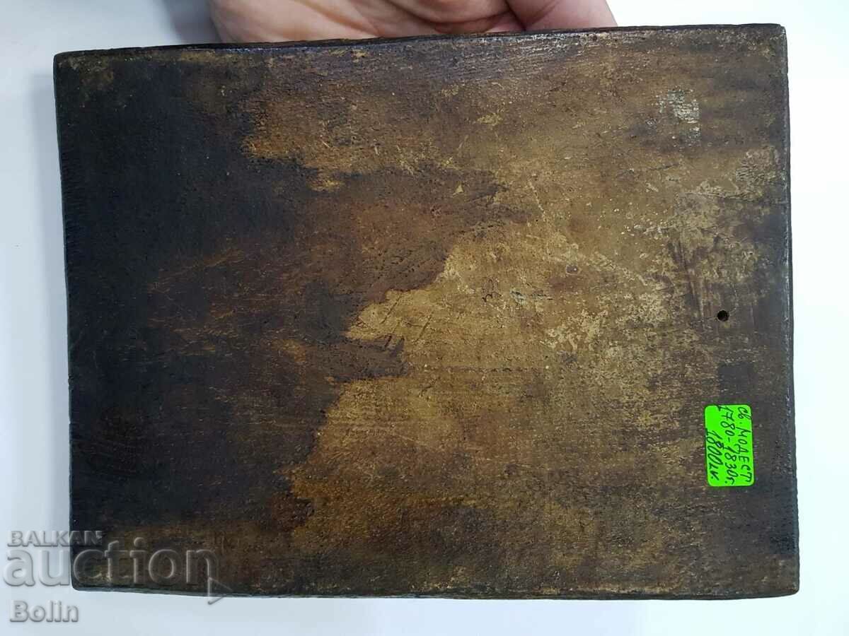 Early domestic revival icon of St. Modest-Greece, Bulgaria - 5 Early domestic revival icon of St. Modest-Greece, Bulgaria - 5