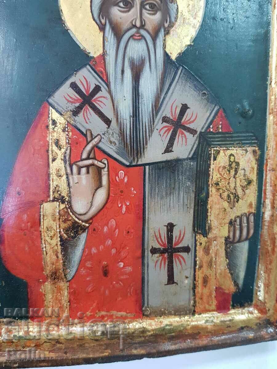 Early domestic revival icon of St. Modest-Greece, Bulgaria - 6 Early domestic revival icon of St. Modest-Greece, Bulgaria - 6