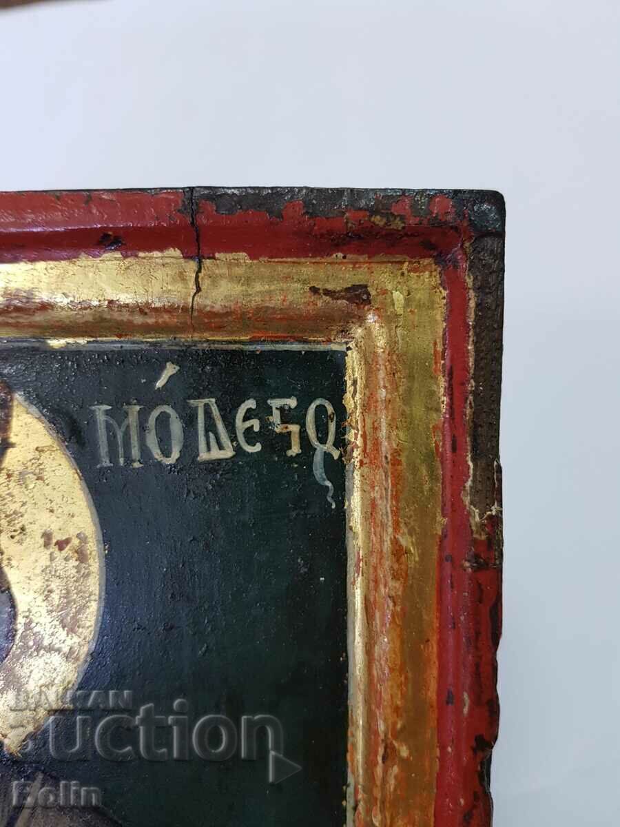 Early domestic revival icon of St. Modest-Greece, Bulgaria - 7 Early domestic revival icon of St. Modest-Greece, Bulgaria - 7