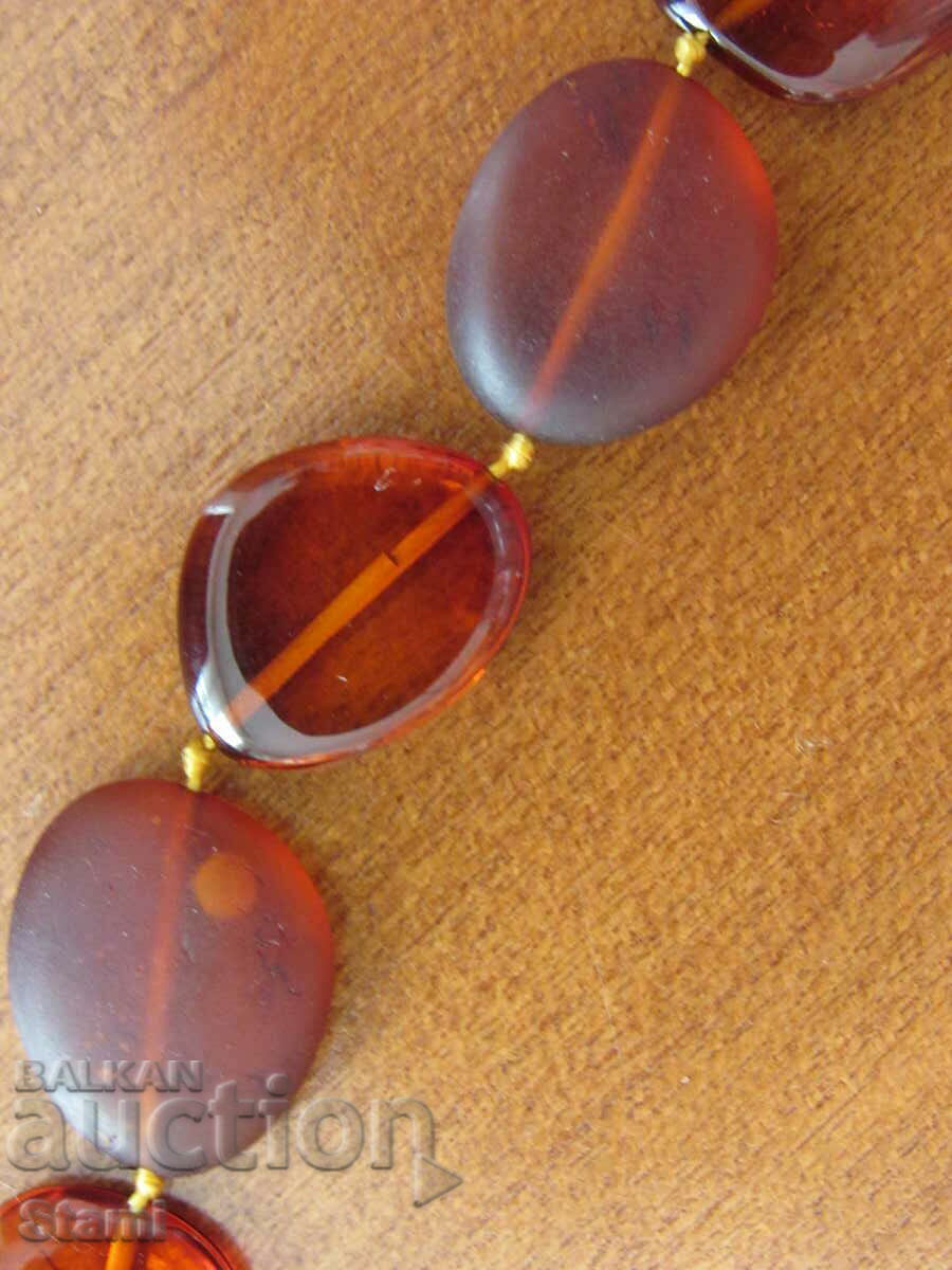 Women's oval necklace made of premium Baltic amber - 7 Women's oval necklace made of premium Baltic amber - 7