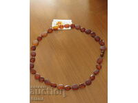 Women's oval necklace made of premium Baltic amber