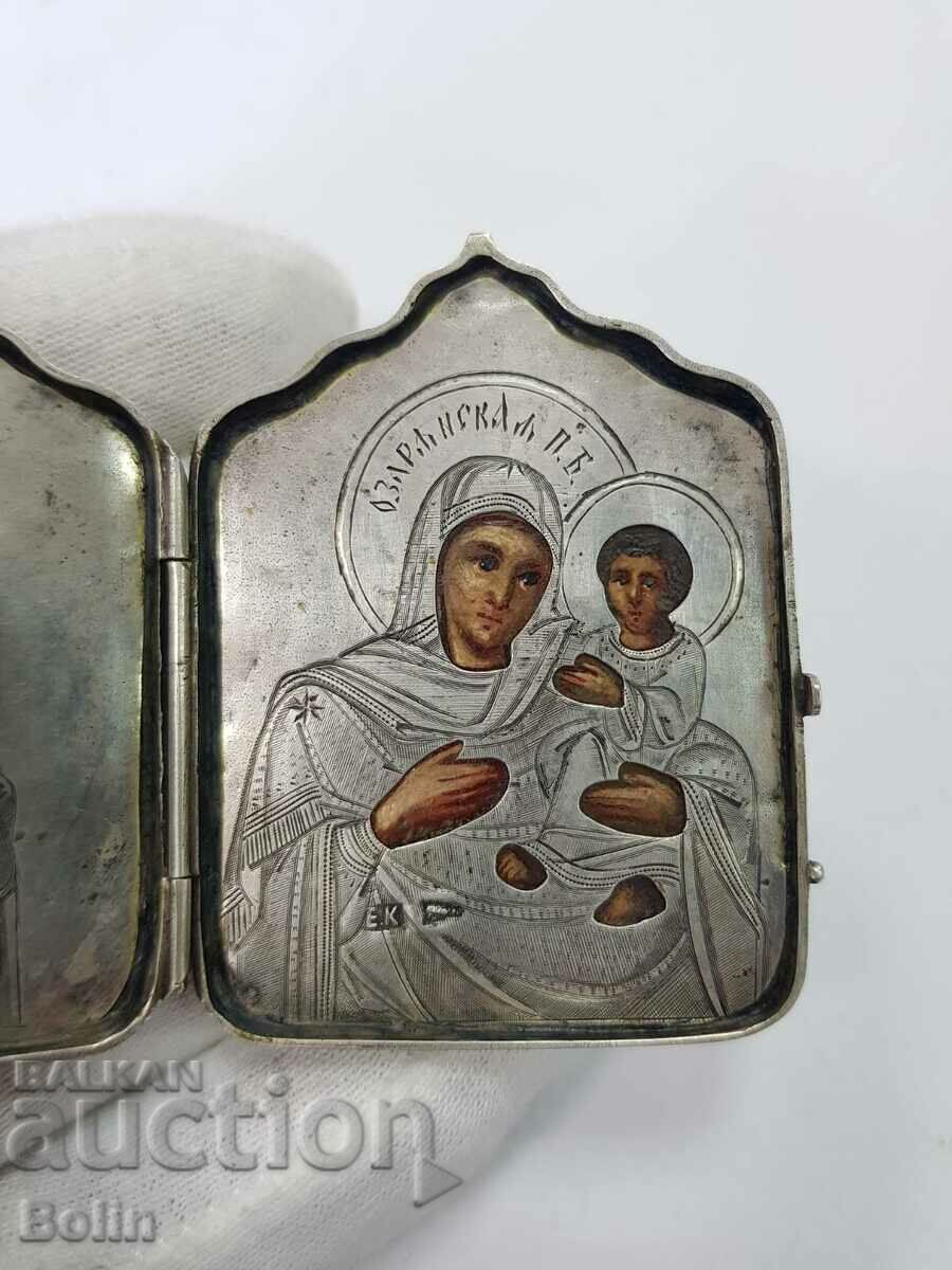 Very rare Russian royal icon - Diptych 84 proof silver with price 2900.00 BGN | € 1482.75 Very rare Russian royal icon - Diptych 84 proof silver with price 2900.00 BGN | € 1482.75