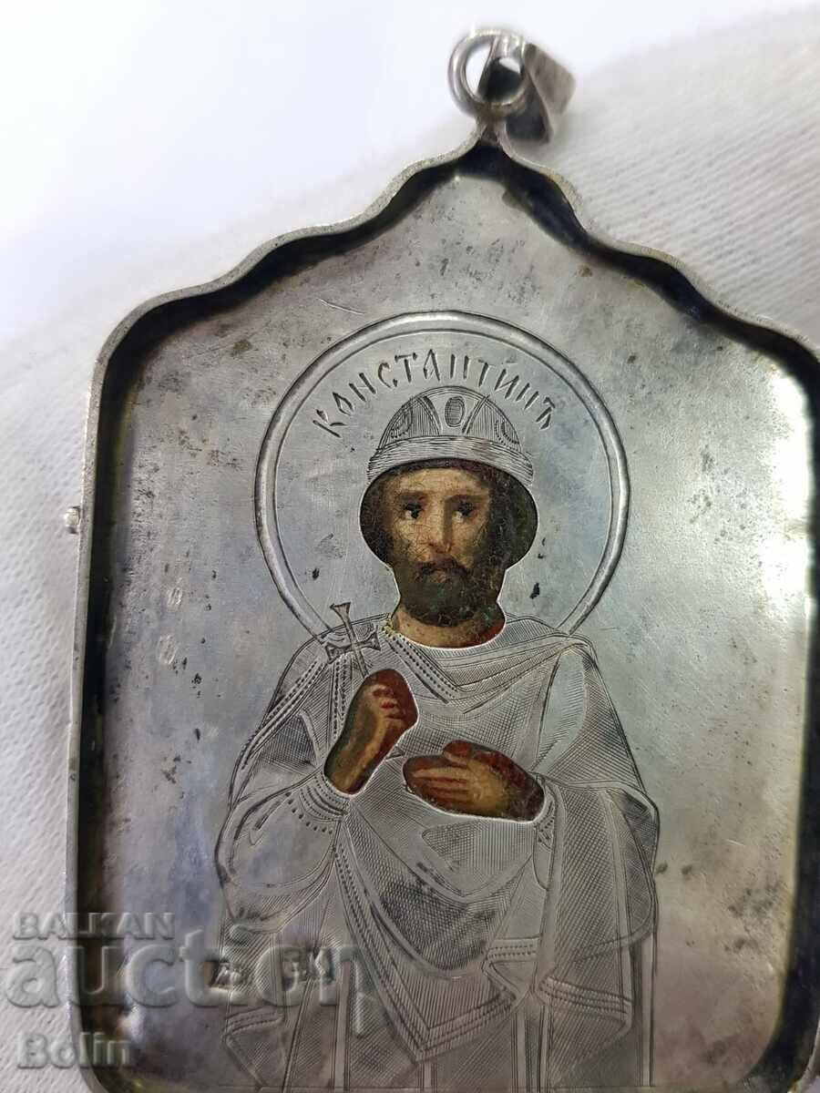 Auction Very rare Russian royal icon - Diptych 84 proof silver Auction Very rare Russian royal icon - Diptych 84 proof silver