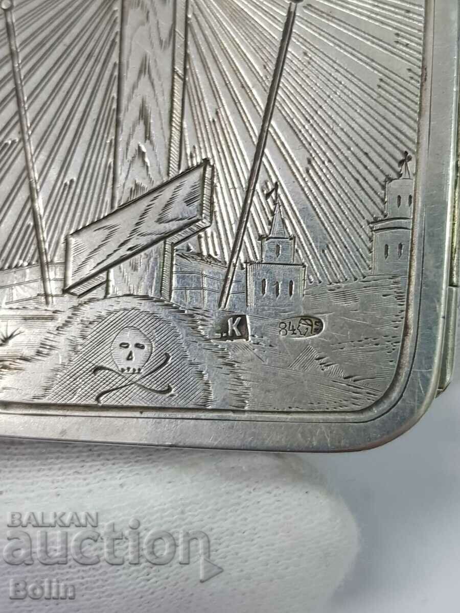 Very rare Russian royal icon - Diptych 84 proof silver - 5 Very rare Russian royal icon - Diptych 84 proof silver - 5