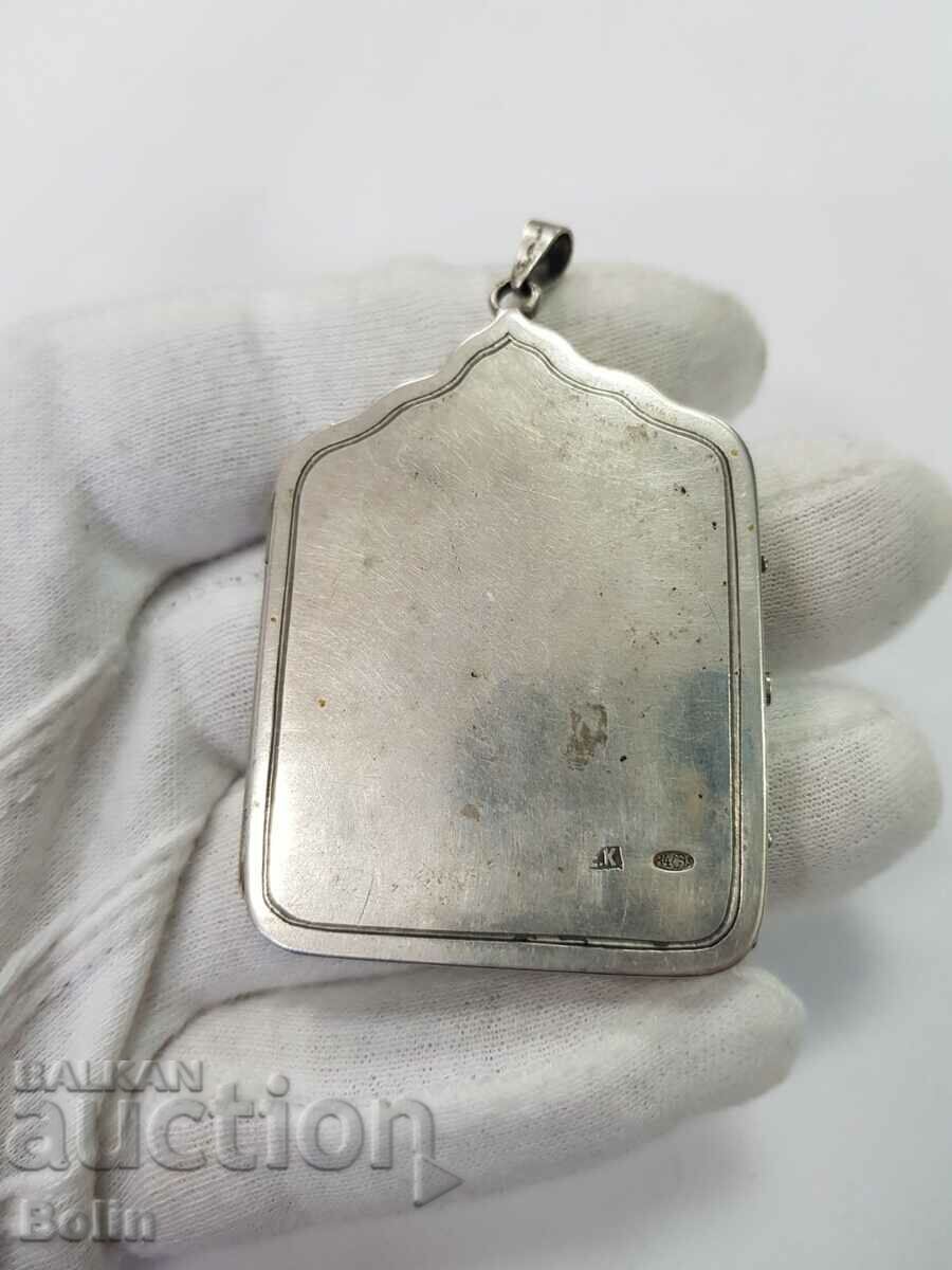 Very rare Russian royal icon - Diptych 84 proof silver - 6 Very rare Russian royal icon - Diptych 84 proof silver - 6