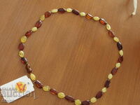 Women's oval necklace made of premium Baltic amber