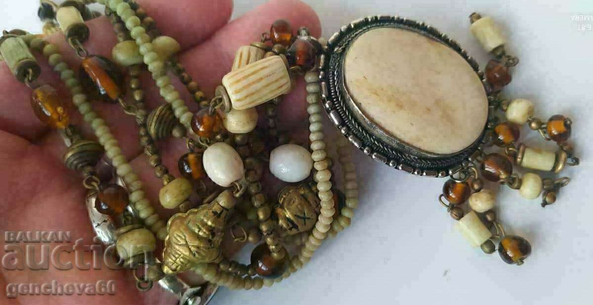 Delivery of Antique Ethno necklace, bone, stones, beads Delivery of Antique Ethno necklace, bone, stones, beads