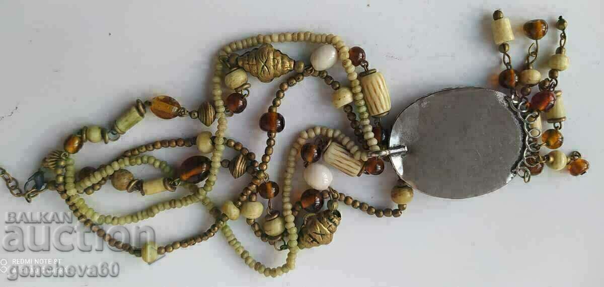 Antique Ethno necklace, bone, stones, beads - 5 Antique Ethno necklace, bone, stones, beads - 5