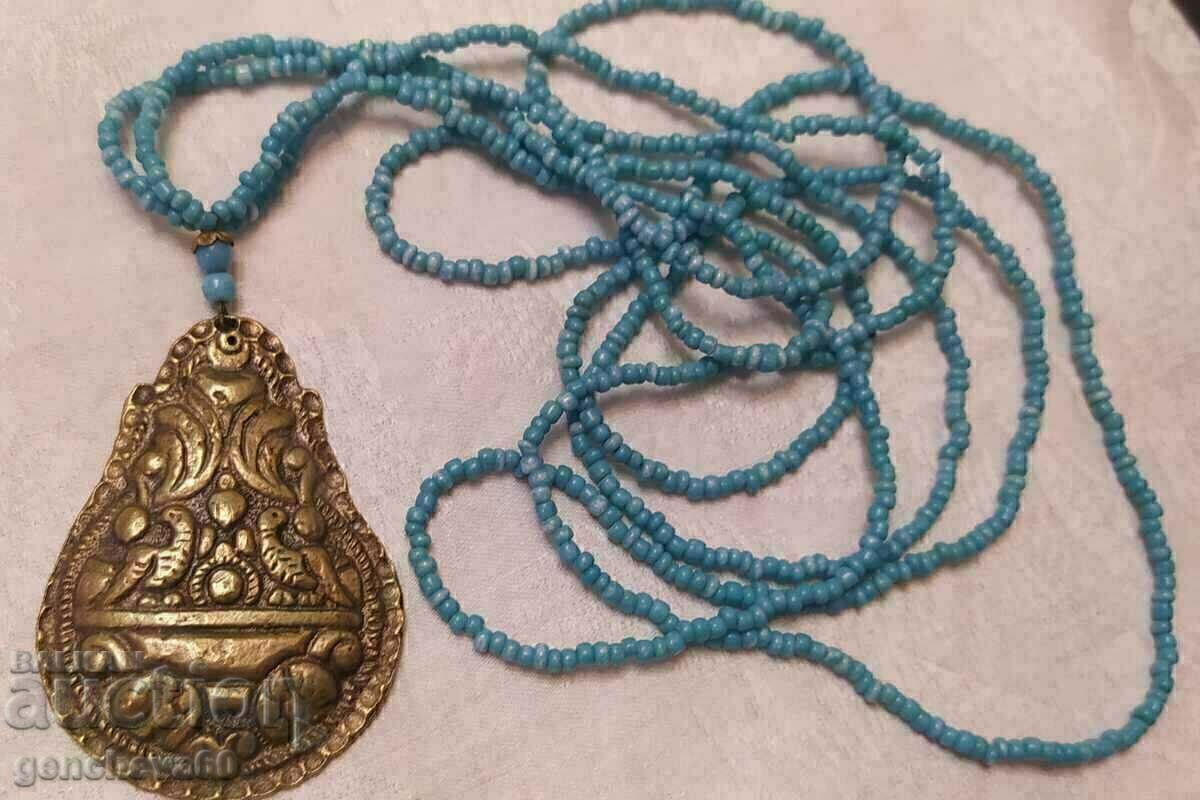 Старинен Етнографски бронзов накит,колие,мъниста с цена € 25.00 | 48.90 лв.