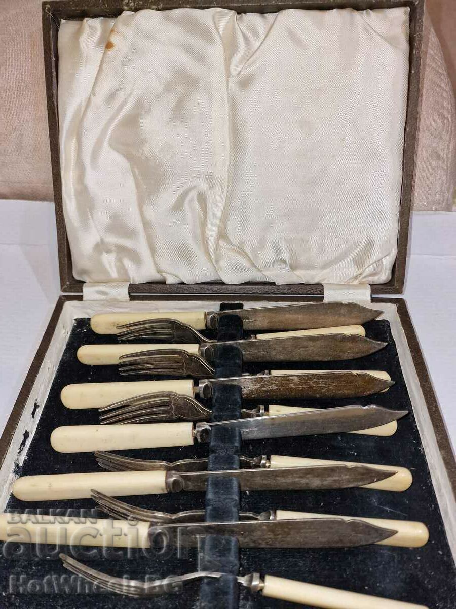 Old silver plated vintage cutlery set - 5 Old silver plated vintage cutlery set - 5