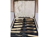 Old silver plated vintage cutlery set