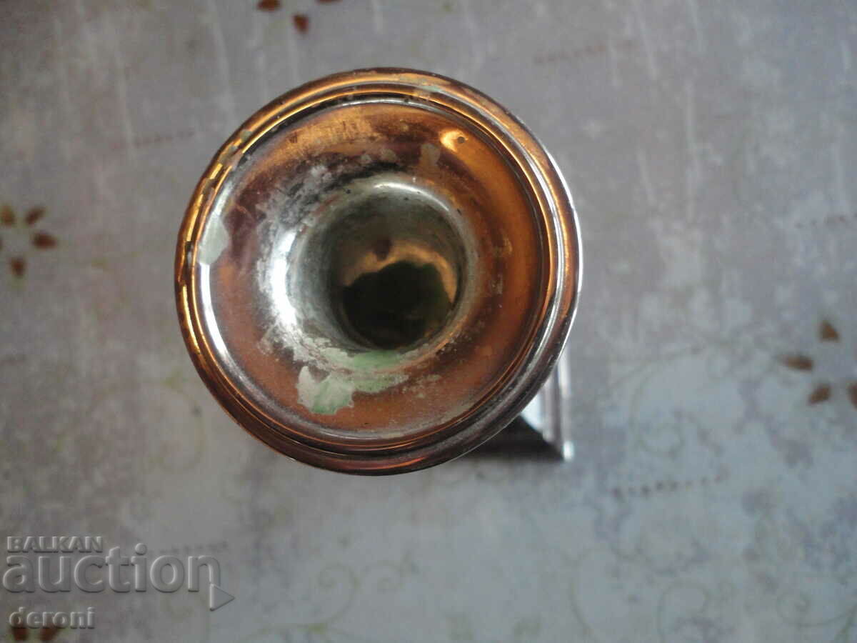 Auction Great Silver Plated Candle Holder 1 Auction Great Silver Plated Candle Holder 1