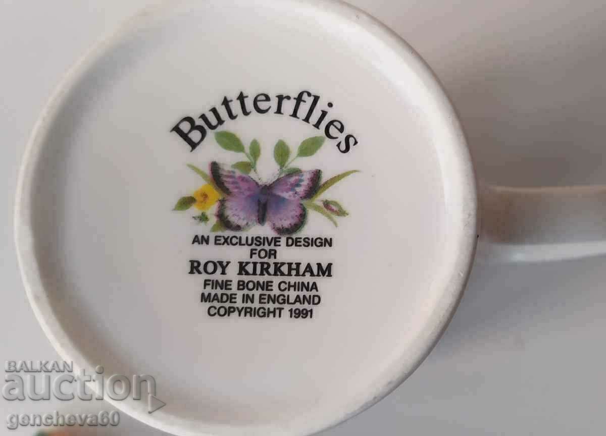 Beautiful English porcelain cup "Butterflies" - 5 Beautiful English porcelain cup "Butterflies" - 5