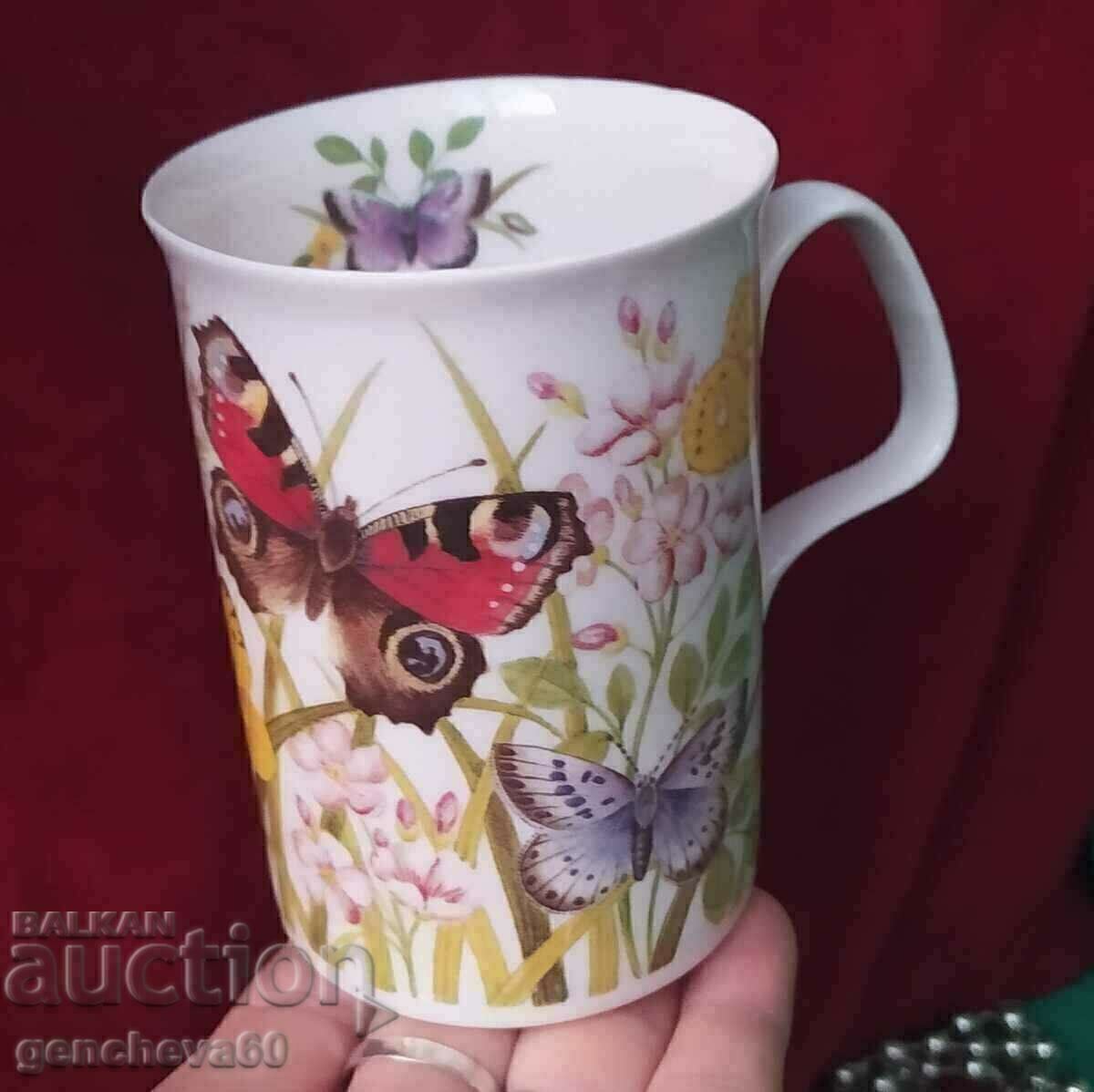 Beautiful English porcelain cup "Butterflies" - 7 Beautiful English porcelain cup "Butterflies" - 7
