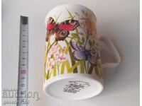 Beautiful English porcelain cup "Butterflies"