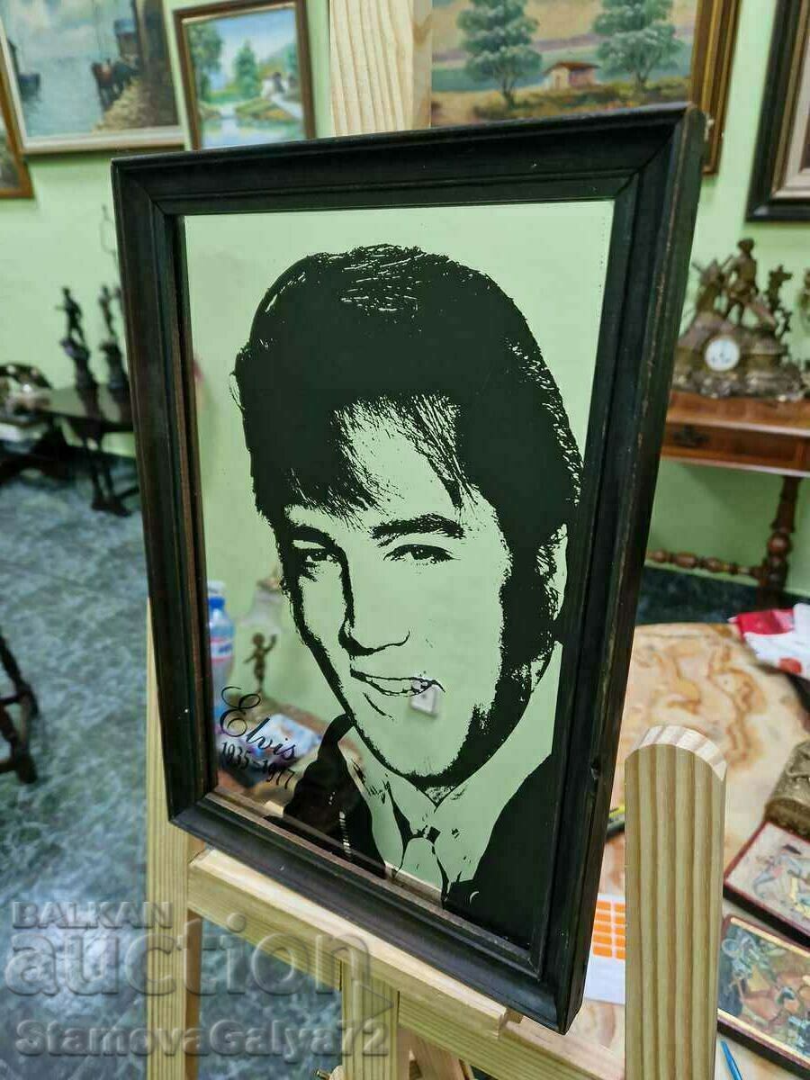 Auction A wonderful antique collectible Elvis advertising mirror Auction A wonderful antique collectible Elvis advertising mirror