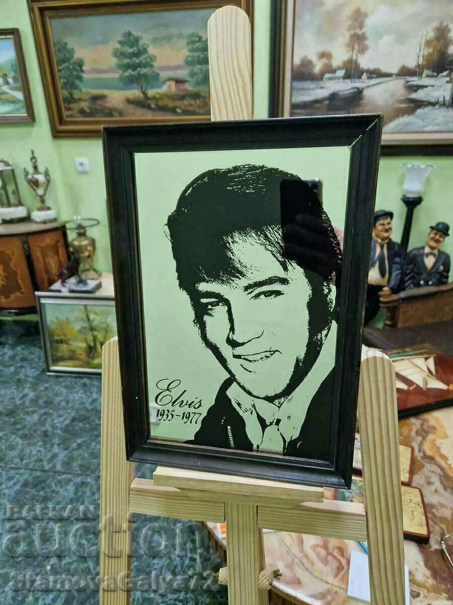 Delivery of A wonderful antique collectible Elvis advertising mirror Delivery of A wonderful antique collectible Elvis advertising mirror