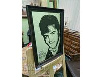 A wonderful antique collectible Elvis advertising mirror