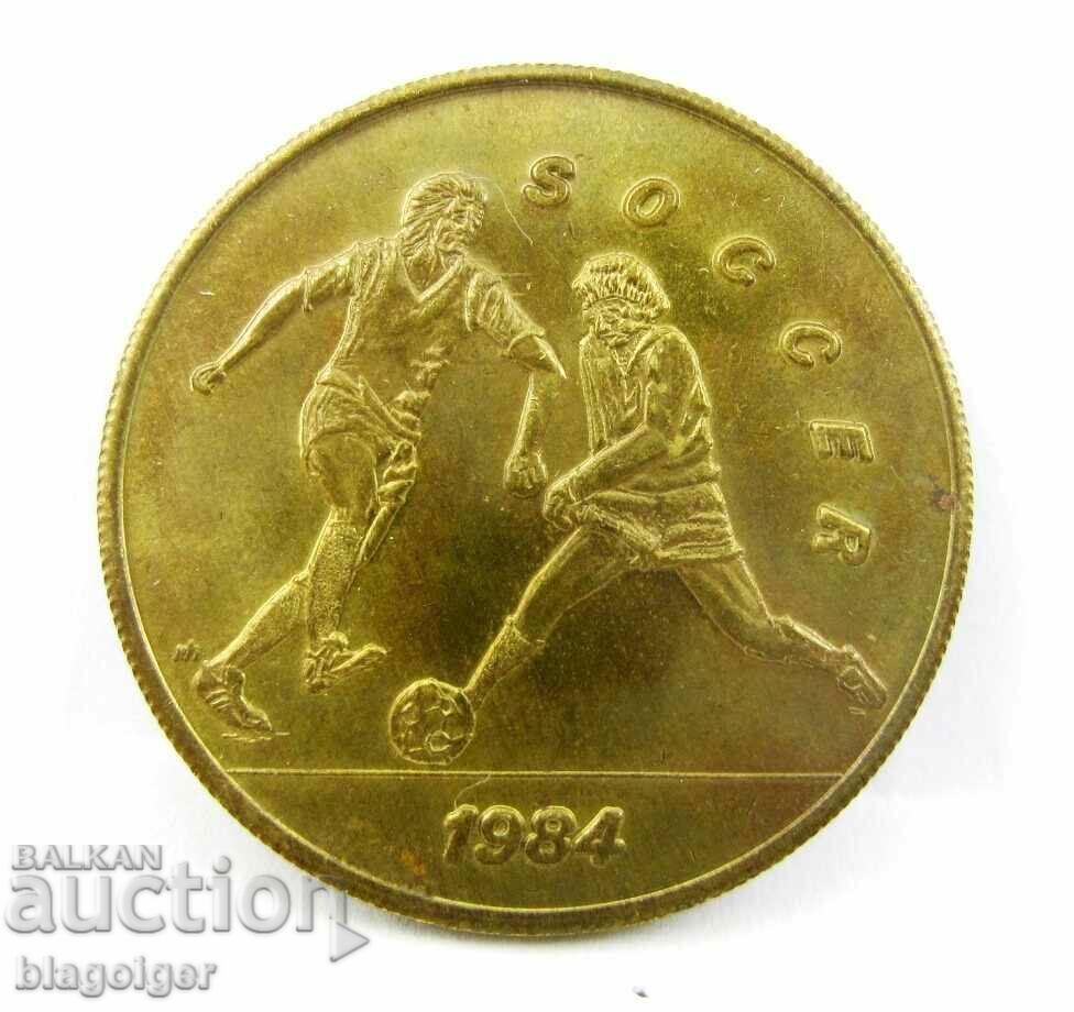 FOOTBALL-TOKEN-OLYMPIC GAMES-LOS ANGELES-USA-1984 with price 6.49 BGN | € 3.32 FOOTBALL-TOKEN-OLYMPIC GAMES-LOS ANGELES-USA-1984 with price 6.49 BGN | € 3.32