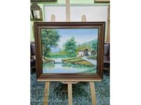 Beautiful antique Belgian oil painting