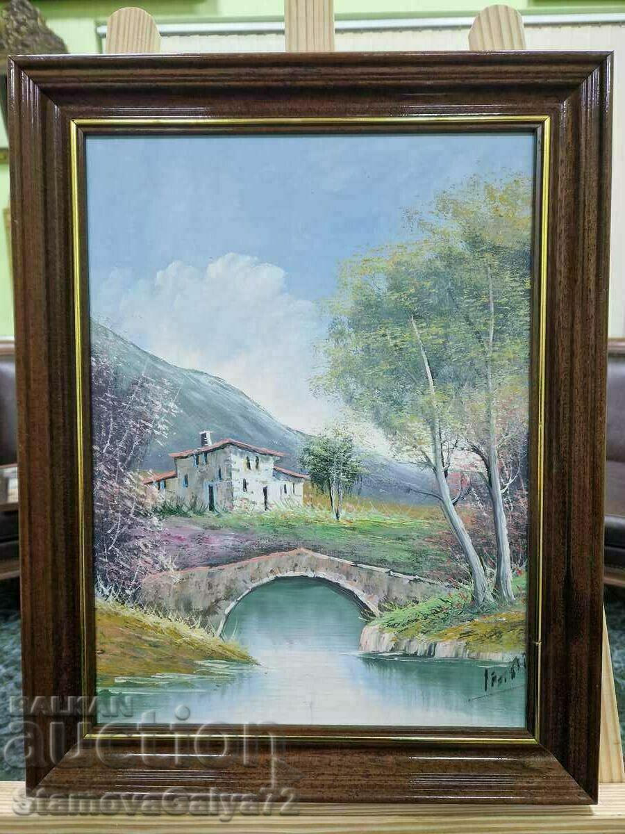 Чудесна антикварна белгийска картина масло с цена € 70.56 | 138.00 лв.