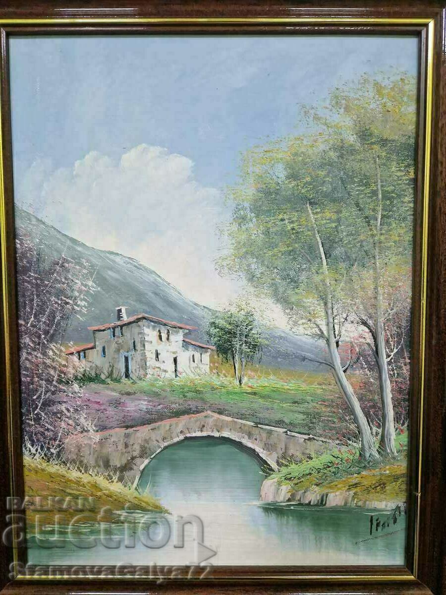 Аукцион Чудесна антикварна белгийска картина масло