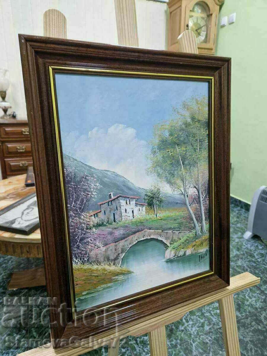 Μια υπέροχη αντίκα βελγική ελαιογραφία - 5 Μια υπέροχη αντίκα βελγική ελαιογραφία - 5