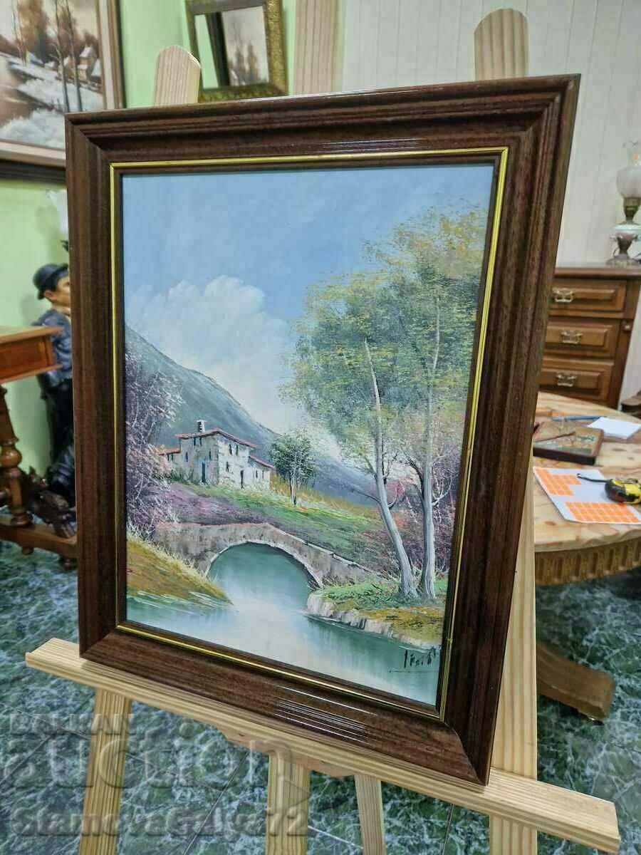 Μια υπέροχη αντίκα βελγική ελαιογραφία - 6 Μια υπέροχη αντίκα βελγική ελαιογραφία - 6