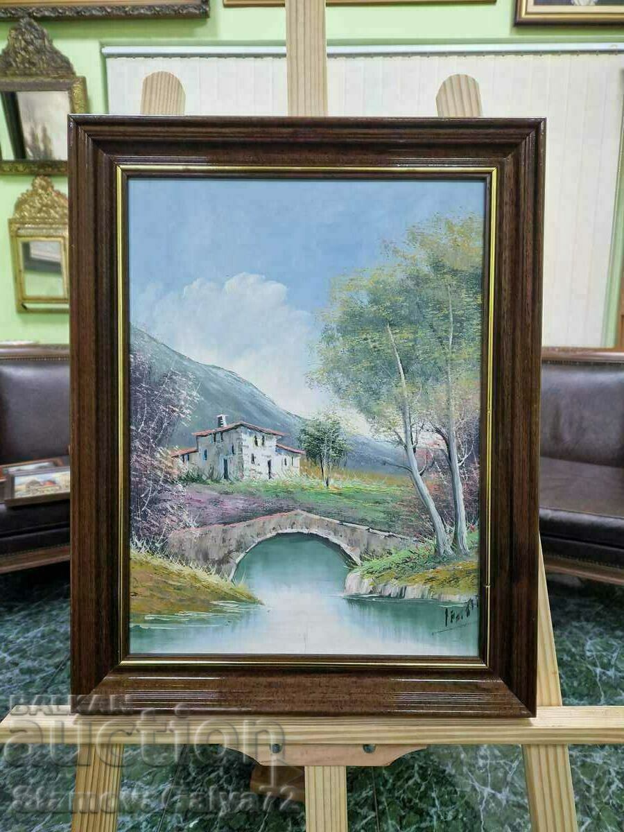 Μια υπέροχη αντίκα βελγική ελαιογραφία Μια υπέροχη αντίκα βελγική ελαιογραφία