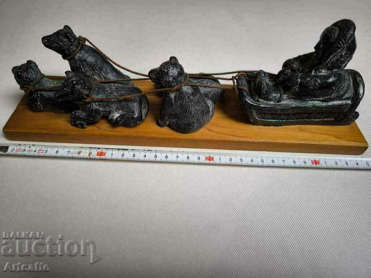 Sculptură de sanie de câini eschimosi - 5