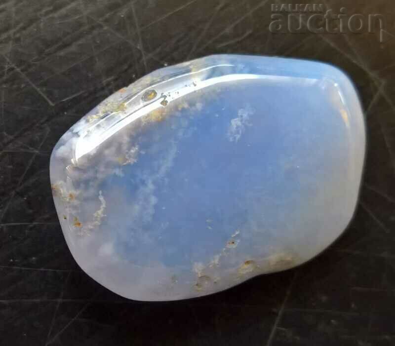 Минерал камък красив Син Халцедон натурален образец