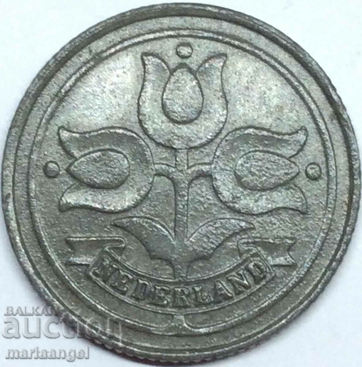 Netherlands 10 cents 1941 zinc - quite rare