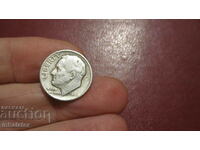 1948 год 10 цента 1 дайм САЩ - без буква