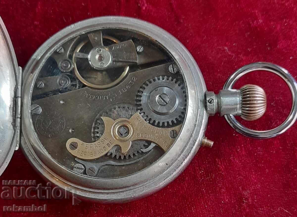 Sistem de ceas de buzunar elvețian vintage Roskopf - 7