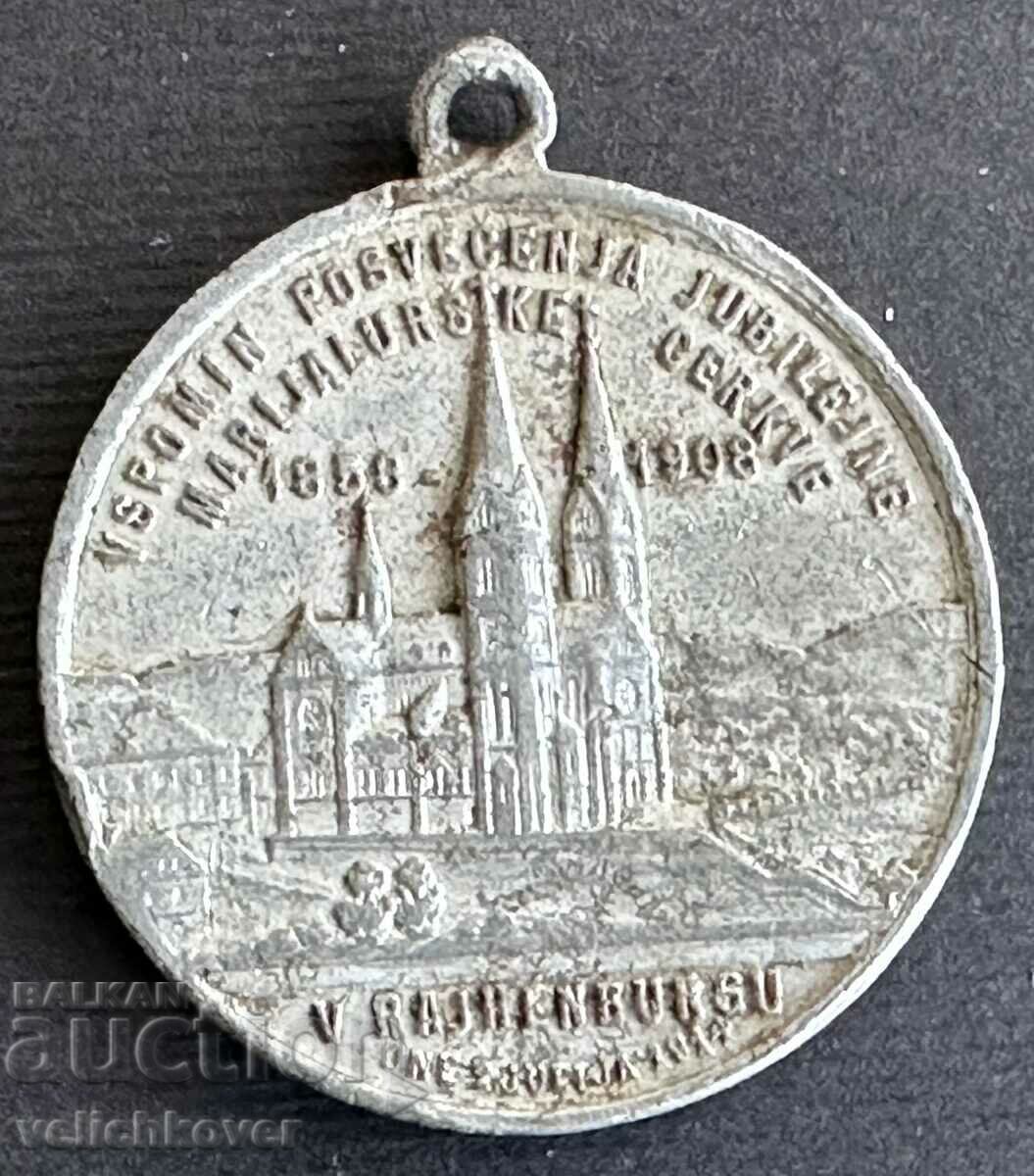 36300 Θρησκευτικό σύμβολο Αυστροουγγαρίας με την Παναγία 1908.