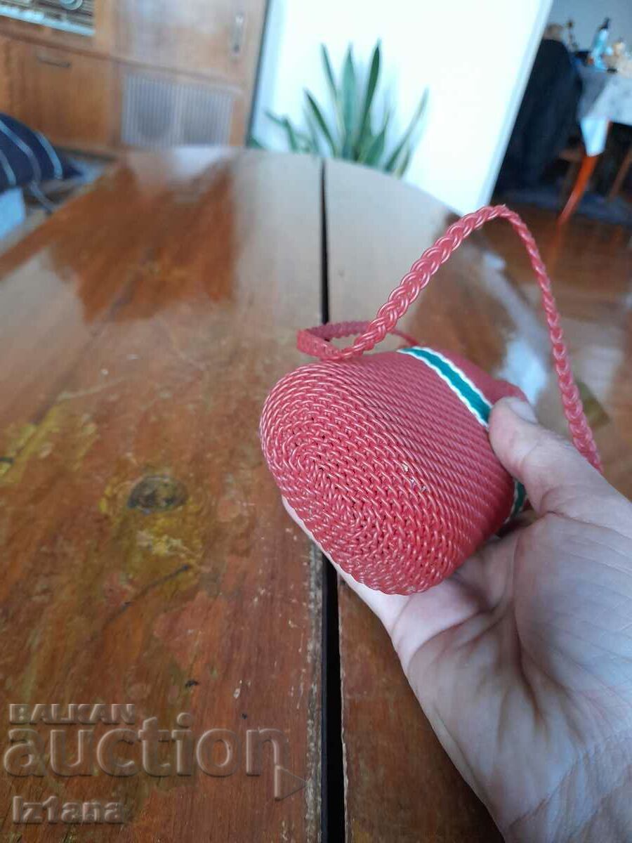 Delivery of Old wicker bottle, bottle