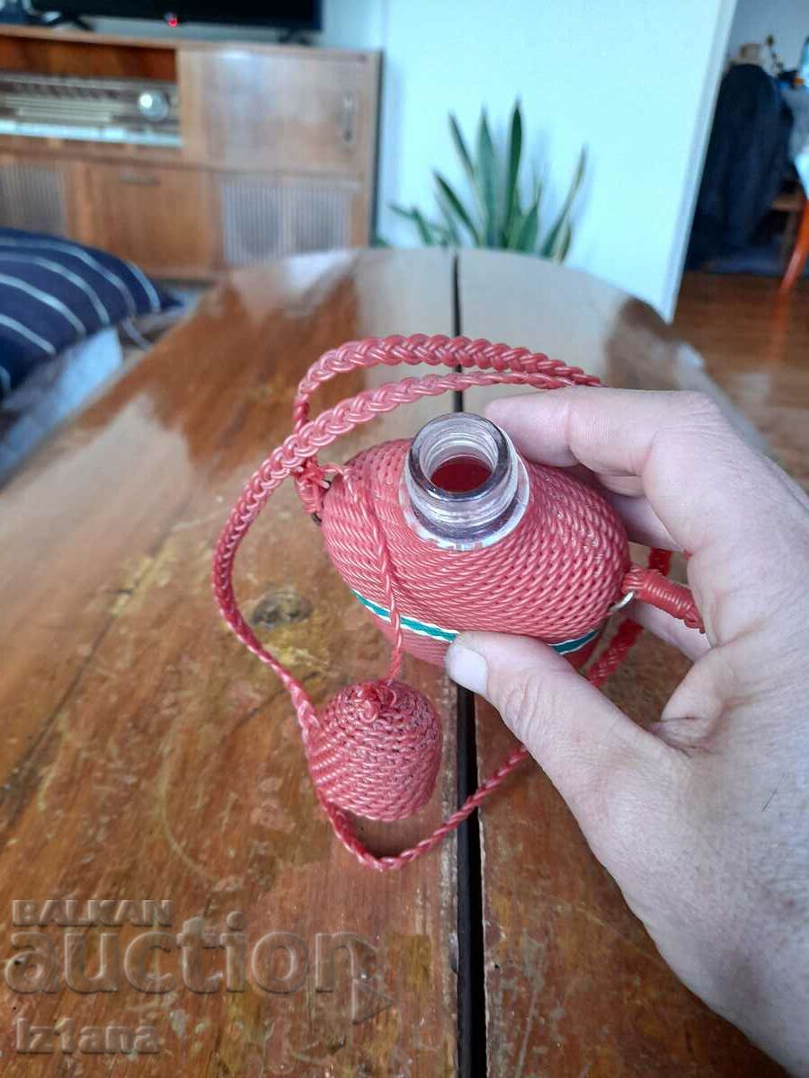 Old wicker bottle, bottle - 5