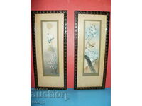 2 оригинални японски цветни акварели в рамки