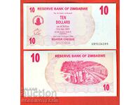 ЗИМБАБВЕ ZIMBABWE 10 $  емисия - issue 2007  НОВА UNC