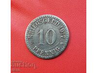 Germany-Hesse-Kassel-10 pfennig 1917-cracked die